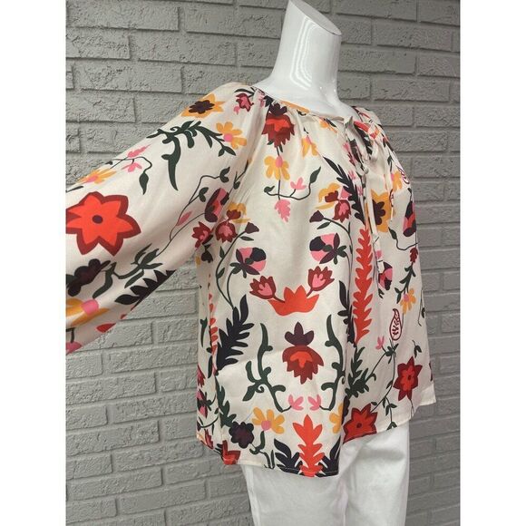 OC Order Plus Women Floral Raglan Puff Sleeve Blouse Size L - Picture 5 of 7